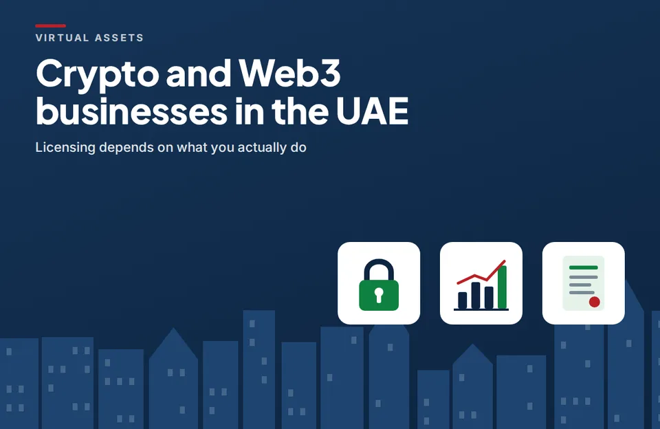 رسم توضيحي لترخيص أعمال العملات المشفرة وWeb3 في الإمارات