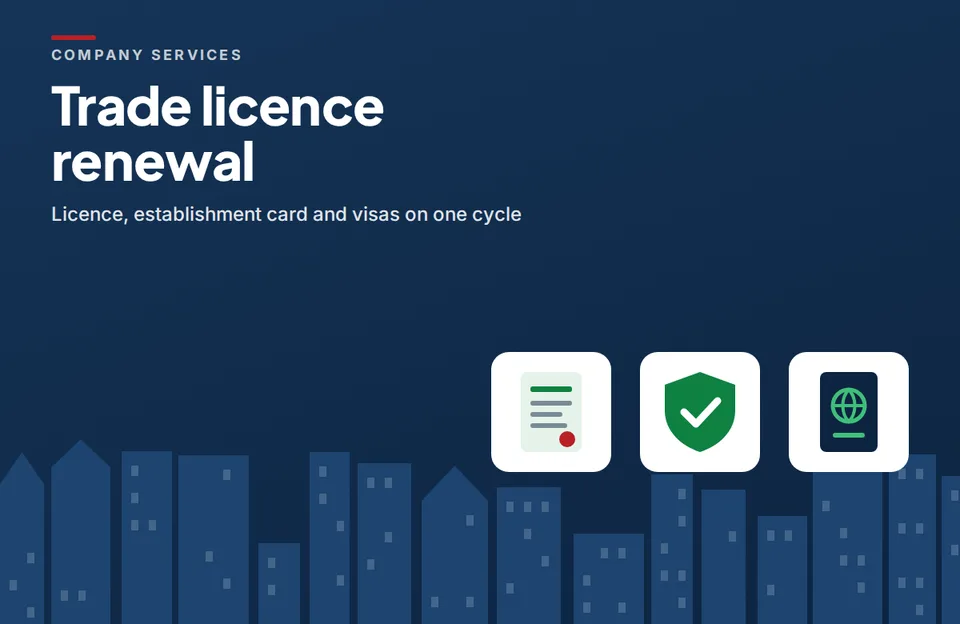 Trade licence renewal illustration