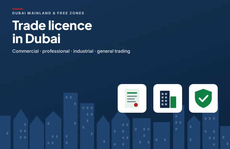 Trade licence in Dubai illustration